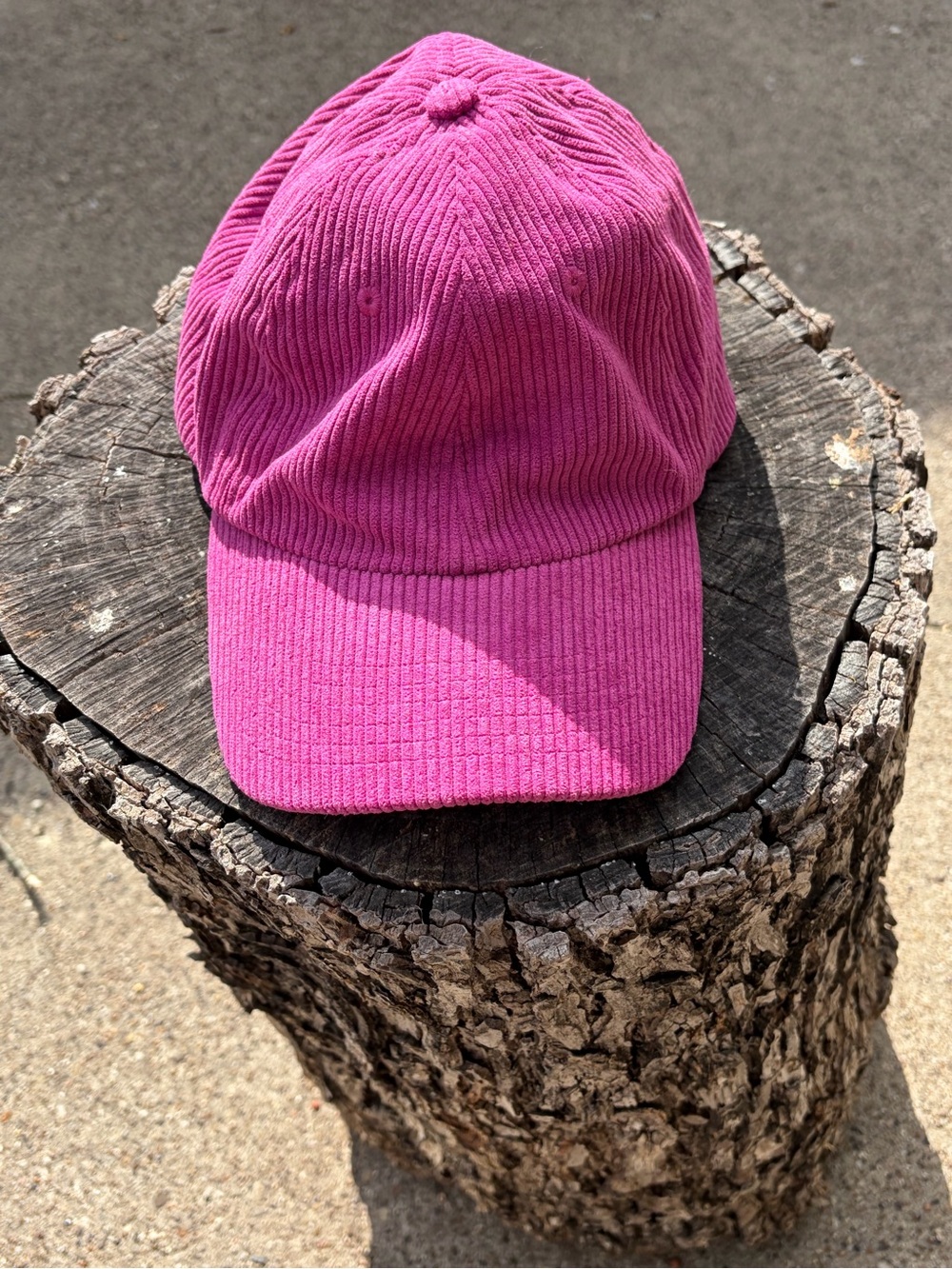 Anthropologie Pink Corduroy Baseball Cap NWOT